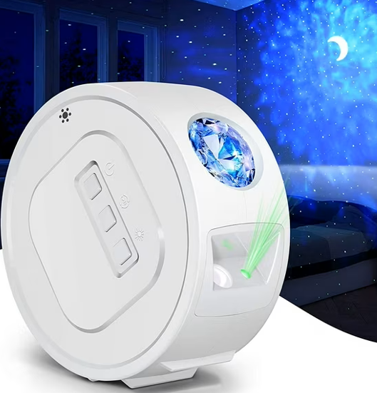Star Projector, 3 in 1 Star Lights, Star Projector Night Light for Bedroom, Night Light Projector Consists of Moon (White)