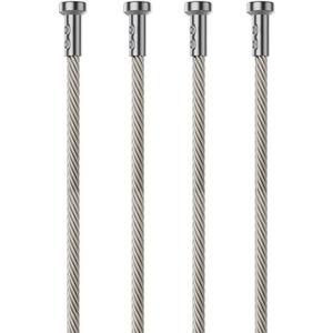 Four T-end Stainless Steel/Nylon Cables for Picture Hanging Systems (Stainless Steel, 78in)
