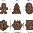 Christmas Silicone Molds, Chocolate Candy Molds Set DIY Christmas Tree, Gingerbread Man, Snowflake, Claus Bells Baking Molds for Mini Cakes, Handmade Soap, Chocolate, Jello, Candy and Candles (Green)