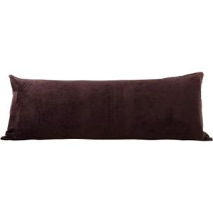 EVOLIVE Soft Micromink, Faux Fur, Faux Suede, Faux Velvet Body Pillow Cover 21"x54" Replacement with Zipper Closure (21"x54" Body Pillow Cover, Brown)