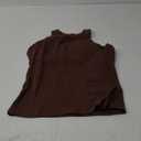 SUUKSESS Women Padded Cotton Ribbed Tank Tops 2025 High Neck Racerback Basic Tops (X-Large, Dark Brown)