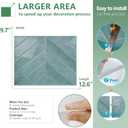 STICKGOO 10 Sheets Thicker Herringbone Peel and Stick Backsplash, 12.69.7 Stick on Wall Tiles, Self Adhesive Tile Sticker for Kitchen Backsplash and Bathroom, Blue Teal