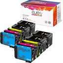 Compatible with 252XL Ink Cartridges Combo Pack 10 Pack Remanufactured for EPSON 252 Ink Cartridges for Epson Workforce WF-7110 WF-7720 WF-7710 WF-3620 (4 Large Black, 2 Cyan, 2 Magenta, 2 Yellow)