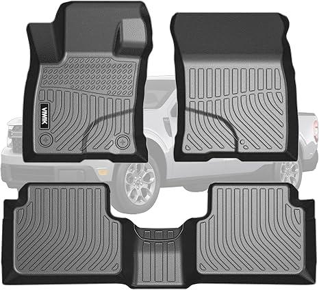 VIWIK Floor Mats for Ford Maverick Fuel 2025-2022, Anti Slip 3D Floor Liners, TPE Waterproof Car Mats, Custom Fit All Weather Protection for Maverick 2024 2023 2022 Pickup Accessories, Front & Rear