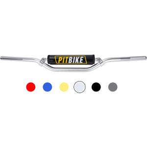 Motorcycle Handlebars 7/8 Inch,RUTU Universal Dirt Bike Handle Bar with Crossbar Pad Low-Rise Drag Bar for Motocross ATV Quad-Silver