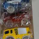 Track Cars Only Replacement Light Up Toy Cars with 5 Flashing LED Lights for Tracks Glow in the Dark, Flex Race Car Track Accessories Compatible with Most Car Tracks for Kids (3 Pack) with Screwdriver (Yellow)