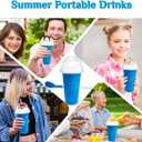Slushie Cup slushie maker cup Magic Quick Frozen Smoothies CupSlushie Machine for Home Squeeze Slushie Cup diy slushie maker cup Gifts (BlueGreen)