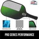 Gorilla Gear USAPA Approved Pickleball Starter Set, Fiberglass Paddles with Bag and Balls, Indoor Outdoor Court Use, Comfortable Racket Grip, Oversized Sweet Spot Pickle Ball Paddle for Men, Women (Green)