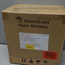 Bonsaii Paper Shredder for Home Use, 3.4 Gal Wastebasket, 6 Sheet Crosscut Paper Credit Cards, Staples, and Clips Shredder for Home Office Use, Portable Handle Design (C237-B New Version)