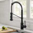 KRAUS Matte Black 18.75 in Pull Down Kitchen Faucet KPF-1610MB