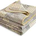 100% Cotton Muslin Blanket King Size 4-Layer Gauze Quilted Lightweight Breathable Cooling Blanket for Adults, Soft Summer Bed & Couch Cover All Season (Gray, King 90 * 104 in), King 90"X104"