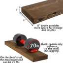 48 Inch Floating Shelves,8-Inch Deep High-End Solid Wood Floating Shelves for wall Set of 2,Rustic Walnut Wall Shelves for Bedroom Kitchen& Living Room, Sturdy Hidden Bracket, 48 x 8 x 2, Walnut Finish
