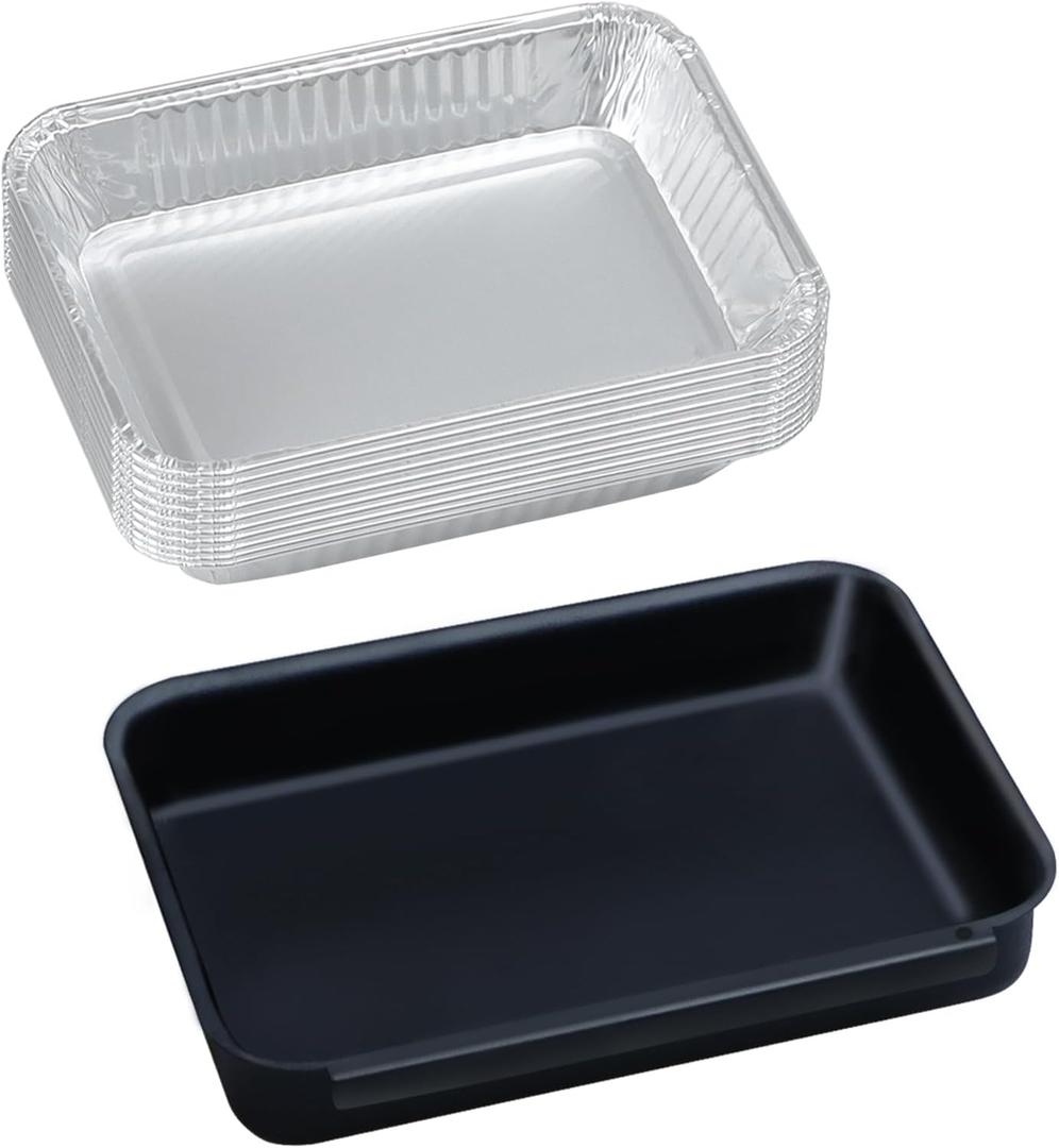 Grease Catch Pan for Weber Spirit and Genesis II Grills - Compatible with e-210, e-220, e-310, e-320, e-330, e-315, e-325, e-335 - Includes Disposable Drip Liners