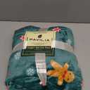 PAVILIA Christmas Gingerbread Throw Blanket | Green Holiday Christmas Fleece Blanket | Soft, Plush, Warm Winter Cabin Throw, 50x60 (Green Gingerbread)