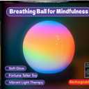 YESIE 'Breathing Ball'| Visual Meditation Tool Accessories for Mindfulness| Sound Guided| Calm Down from Stress & Anxiety Relief | Night Lamp for Adults & Kids| Sleep Aid| Remote Control (3-Inch)