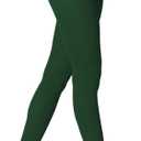 MERYLURE 240D Tights for Women, Opaque Soft High Waist Control Top Pantyhose Solid Color Footed Stockings Colorful Nylon (XX-Large, Dark Green)