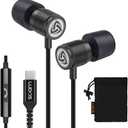 LUDOS Ultra USB C Headphones for iPhone 17 16 15 Pro Max Plus Air iPad Pro, Magnetic USB-C Earbuds for Samsung Galaxy S24 S23 Ultra S22 S21 FE S20 A55 A54 A53, USB Type C Earphones