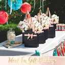 Humyoun 12 Pack Black Gold Gift Bags with Handles 9 x 7 x 3.15'' Metallic Paper Gift Bags Bulk with Bow Ribbon for Bridesmaids Groomsmen Wedding Baby Shower Birthday Housewarming Party Favor Holiday