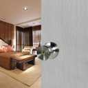 Satin Nickel Door Knob with Lock and Key Round Ball Lock Interior/Exterior Door Knob for Bedroom Or Bathroom (1 Pack)