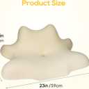 Reading Pillow for Lying, Leaning and Prone, Contour Memory Foam Pillow, Ergonomic Cervical Pillow for Neck and Shoulder Pain Relief, Bed Pillow Beige