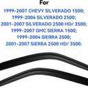 Window Visors Rain Guards for 1999-2007 Chevy Silverado/GMC Sierra 1500, Window Vent Wind Deflectors Visors Shades for 99-06 Silverado/Sierra 2500, 01-07 Silverado/Sierra 3500 Standard Cab, 2 PCS