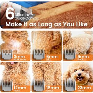 oneisall Dog Grooming Vacuum, Pet Grooming Vacuum with Clipper Nail Grinder, 1.5L Dust Cup Dog deshedding Vacuum Brush with 7 Pet Grooming Tools for Shedding Pet Hair, Home Cleaning (Blue)