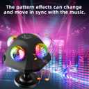 Party Lights 4 Disco Balls in 1 Strobe Light for Parties, Dj Stage Lights Indoor Outdoor Decor Sound Activated with Remote Control Disco Light for KTV Club Party Home Karaoke