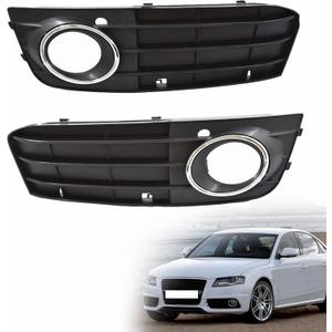 2-Pack Fog Light Cover Grilles Left and Right Side Replacement for 2009-2012 A4 B8 A4L