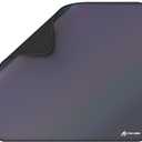 ATTACK SHARK CM03 Pro Gaming Mouse Pad for Esports Speed Waterproof Surface Stitched Edges and Anti-Slip Rubber Base Large Holographic Film 17.72 x 15.75 x 0.16 Gradual Gray (grey)
