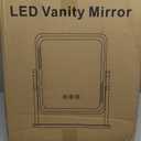 Kcavvi Vanity Mirror with Lights, Height-Adjustable & 360° Rotation, 1/10X Magnification, Three Color Lighting Modes, Makeup Mirror Smart Touch Control, Large Vanity Desk Mirror (17.5in,White)