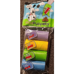 4 Sea Pals PooPuppets 9x13 Bags 4 Rolls 48 Bags Total 4 Pack