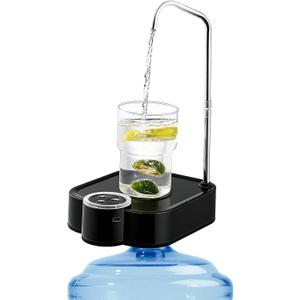 Drinking Water Dispenser Pump, Electric Desktop Water Pump for Universal Bottle, USB Charging, 5 Gallon Water Jug Pump for Home, Office, Outdoor