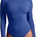 IUGA Long Sleeve Bodysuits for Women Crew Neck Body suit Women's Slimming Basic Tummy Control Bodysuit Tops (Medium)