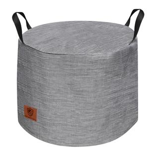 Fire Pit Cover for Solo Stove Bonfire 22 Inch, Waterproof Solo Stove Shelter Accessories, Firepit Covers Round Outdoor (Grey)