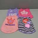 Generic 4 Pieces Summer Dog Clothes for Small Girls - Soft Puppy Shirts, Cute Chihuahua Teacup Outfits, Breathable Pet Clothing (Small, Pink, Purple)