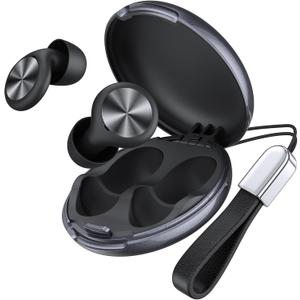 Ear Plugs for Noise Cancelling, Soft Ear Plugs for Concert, 20~30dB Reusable Ear Plugs for General Noise Reduction with 8 Ear Tips, Silicone Hearing Protection Earplugs for Sleep, Study (Black)