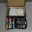 2026 Upgraded Embroidery Stitch Book & Complete Kit for Beginners | Includes Embroidery Hoop,86 Tools,65 Water-Soluble Patterns & 106 Stitches With Guides, Portable Craft Set for Adults & DIY Lovers