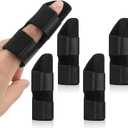 2 x 5PCS Trigger Finger Splint, Finger Braces Joint Stabilizer, Adjustable Mallet Splint and Hand Brace, Finger Straightener for Arthritis Fits Thumb, Index, Middle, Ring and Pinky Finger5PCS
