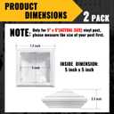 VIVIDA 5" Vinyl Post Cap (Actual 5" x 5"), Pyramid New England Post Caps, PVC Square Fence Top Cover, for Vinyl Fences, Mailboxes & Decks, White, 2 Pack