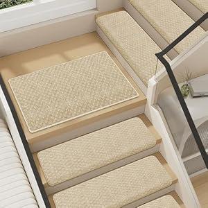 NEKL Stair Landing Mat, Non Slip Self-Adhesive Backing, 24x36 Inch, 1PC