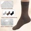 3 Pairs Silicone Heel Socks Moisturizing Spa Gel Socks for Dry Cracked Feet - Black, Gray, Coffee
