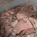 Lilosy Women Sexy Lace Up Floral Embroidered Teddy Babydoll Lingerie Bodysuit Top Mesh Sheer One Piece See Through Pink, X-Large