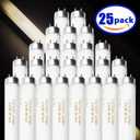 Konideke 25 Pack F32T8/841 Fluorescent Tube 48 Inch, T8 Fluorescent Light Bulb 4 Foot 32 Watt 4100K Cool White 2600 Lumens G13 Base