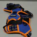 rabbitgoo Dog Harness No Pull with 2 Leash Clips, Adjustable Soft Padded, Reflective Oxford No Choke Pet Vest with Easy Control Handle for Large Dogs, Blue & Orange, L