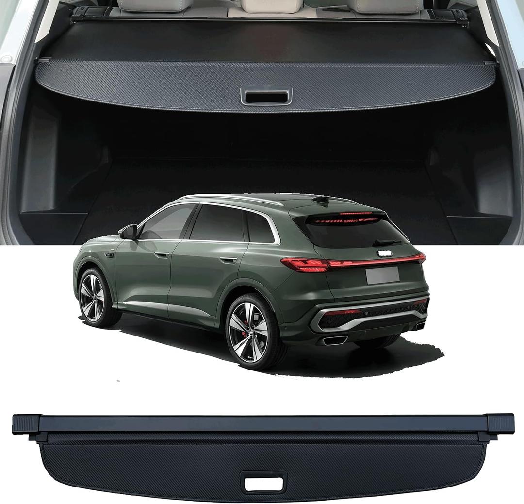  Cargo Cover Compatible wit 2026 Audi SQ5 Q5/2025 2026 Q6 e-tron Trunk Cover Retractable Rear Trunk Security Cover SQ5 Accessories Shielding Shade Privacy Screen 2026 Q5 Cargo Cover