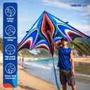 SGftre Delta Kite for Kids & Adults，Extremely Easy to Fly for Beginners，Kites for Beach Trip Park Family Outdoor Activities, X-Large