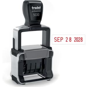Trodat 5030 Professional 4.0 Date Only Stamp, Self Inking, Impression Size 1-5/8 x 3/8 (Red)