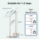 2 Pack 2 Step Hand Rails for Outdoor Steps,Railings for Outdoor Steps,Wrought Iron Railing kit for Garden Garage Porch Railing & Deck Hand Railr Easy to Install