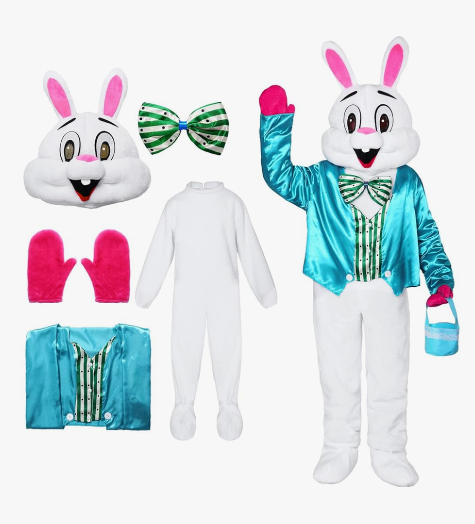 Easter Bunny Costume Adult Rabbit Mascot Costume Adult One Size Fancy Dress Bunny Suit Cosplay Party
