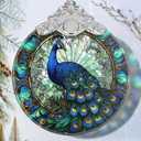 Peacock Stained Glass Orament - Christmas Ornament - Christmas Decorations for Tree - Holiday Present ldeas - Gift Exchange